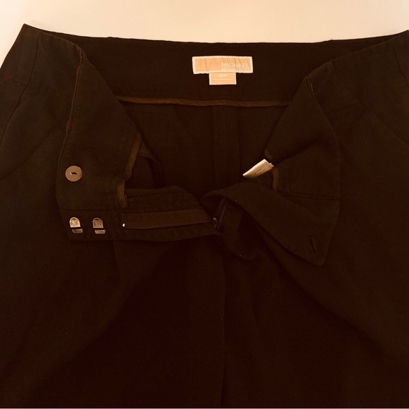 Michael Kors Women's Dark Brown Bottom Cuff Capris Cropped Stretch Size 14P - Picture 11 of 16